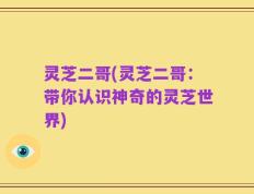 灵芝二哥(灵芝二哥：带你认识神奇的灵芝世界)