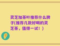 灵芝加茶叶推荐什么牌子(推荐几款好喝的灵芝茶，值得一试！)