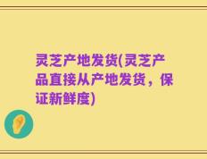 灵芝产地发货(灵芝产品直接从产地发货，保证新鲜度)