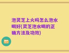 泡灵芝上火吗怎么泡水喝好(灵芝泡水喝的正确方法及功效)