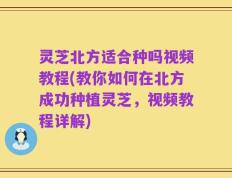 灵芝北方适合种吗视频教程(教你如何在北方成功种植灵芝，视频教程详解)