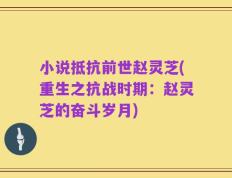 小说抵抗前世赵灵芝(重生之抗战时期：赵灵芝的奋斗岁月)
