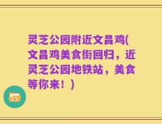 灵芝公园附近文昌鸡(文昌鸡美食街回归，近灵芝公园地铁站，美食等你来！)