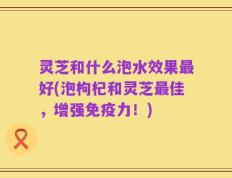 灵芝和什么泡水效果最好(泡枸杞和灵芝最佳，增强免疫力！)