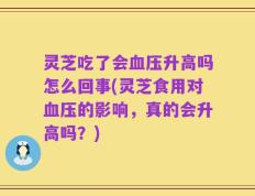 灵芝吃了会血压升高吗怎么回事(灵芝食用对血压的影响，真的会升高吗？)