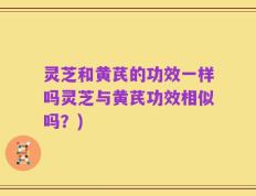 灵芝和黄芪的功效一样吗灵芝与黄芪功效相似吗？)