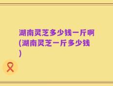 湖南灵芝多少钱一斤啊(湖南灵芝一斤多少钱)