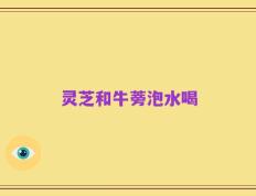 灵芝和牛蒡泡水喝