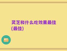 灵芝和什么吃效果最佳(最佳)