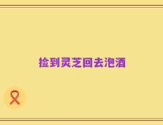 捡到灵芝回去泡酒