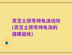 灵芝土茯苓炖龟汤功效(灵芝土茯苓炖龟汤的健康益处)