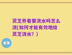 灵芝养着要浇水吗怎么浇(如何才能有效地给灵芝浇水？)