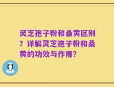 灵芝孢子粉和桑黄区别？详解灵芝孢子粉和桑黄的功效与作用？