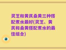 灵芝和黄芪桑黄三种搭配煮水最好(灵芝、黄芪和桑黄搭配煮水的最佳组合)