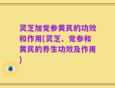 灵芝加党参黄芪的功效和作用(灵芝、党参和黄芪的养生功效及作用)