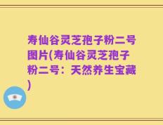 寿仙谷灵芝孢子粉二号图片(寿仙谷灵芝孢子粉二号：天然养生宝藏)