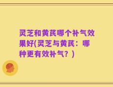 灵芝和黄芪哪个补气效果好(灵芝与黄芪：哪种更有效补气？)