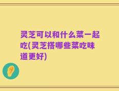 灵芝可以和什么菜一起吃(灵芝搭哪些菜吃味道更好)