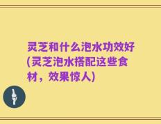 灵芝和什么泡水功效好(灵芝泡水搭配这些食材，效果惊人)