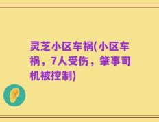 灵芝小区车祸(小区车祸，7人受伤，肇事司机被控制)
