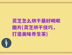 灵芝怎么烘干最好喝呢图片(灵芝烘干技巧，打造美味养生茶)