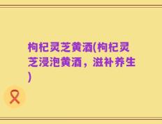 枸杞灵芝黄酒(枸杞灵芝浸泡黄酒，滋补养生)