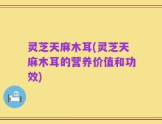 灵芝天麻木耳(灵芝天麻木耳的营养价值和功效)
