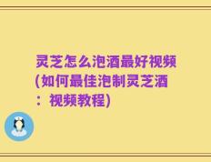 灵芝怎么泡酒最好视频(如何最佳泡制灵芝酒：视频教程)