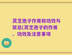 灵芝孢子作用和功效与禁忌(灵芝孢子的作用、功效及注意事项