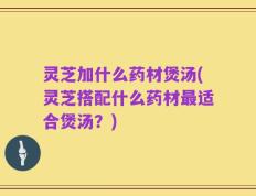 灵芝加什么药材煲汤(灵芝搭配什么药材最适合煲汤？)