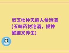 灵芝杜仲天麻人参泡酒(五味药材泡酒，提神醒脑又养生)