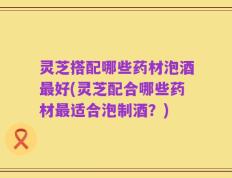 灵芝搭配哪些药材泡酒最好(灵芝配合哪些药材最适合泡制酒？)