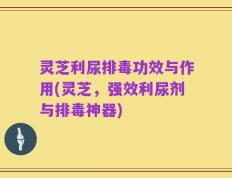 灵芝利尿排毒功效与作用(灵芝，强效利尿剂与排毒神器)