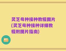 灵芝母种接种教程图片(灵芝母种接种详细教程附图片指南)