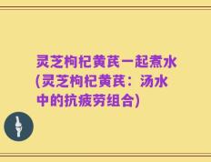 灵芝枸杞黄芪一起煮水(灵芝枸杞黄芪：汤水中的抗疲劳组合)