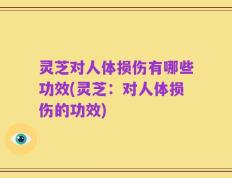 灵芝对人体损伤有哪些功效(灵芝：对人体损伤的功效)