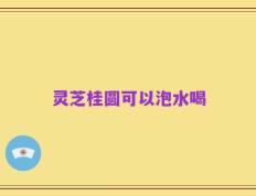 灵芝桂圆可以泡水喝