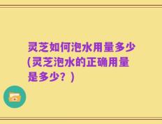 灵芝如何泡水用量多少(灵芝泡水的正确用量是多少？)