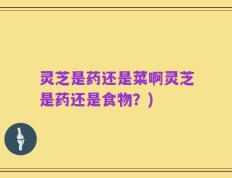 灵芝是药还是菜啊灵芝是药还是食物？)