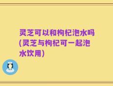 灵芝可以和枸杞泡水吗(灵芝与枸杞可一起泡水饮用)