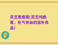 灵芝煮鹿茸(灵芝炖鹿茸，补气养血的滋补良品)