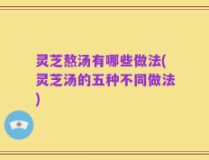 灵芝熬汤有哪些做法(灵芝汤的五种不同做法)