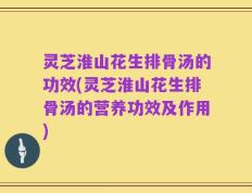 灵芝淮山花生排骨汤的功效(灵芝淮山花生排骨汤的营养功效及作用)
