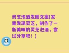 灵芝泡酒发圈文案(家里发现灵芝，制作了一瓶美味的灵芝泡酒，尝试分享吧！)