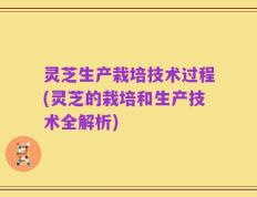 灵芝生产栽培技术过程(灵芝的栽培和生产技术全解析)