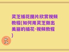 灵芝插花图片欣赏视频教程(如何用灵芝做出美丽的插花-视频教程)