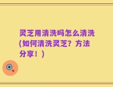 灵芝用清洗吗怎么清洗(如何清洗灵芝？方法分享！)