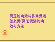 灵芝的功效与作用煲汤怎么煲(灵芝煲汤的功效与方法