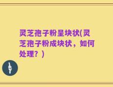 灵芝孢子粉呈块状(灵芝孢子粉成块状，如何处理？)