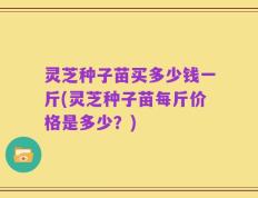 灵芝种子苗买多少钱一斤(灵芝种子苗每斤价格是多少？)